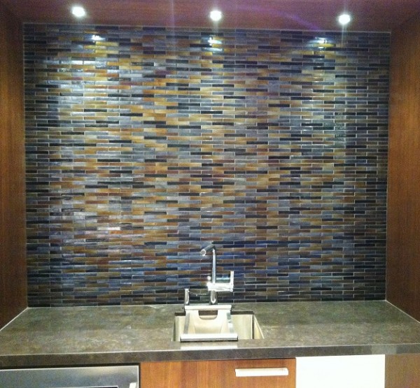 Modern Bue Brown Backsplash SM